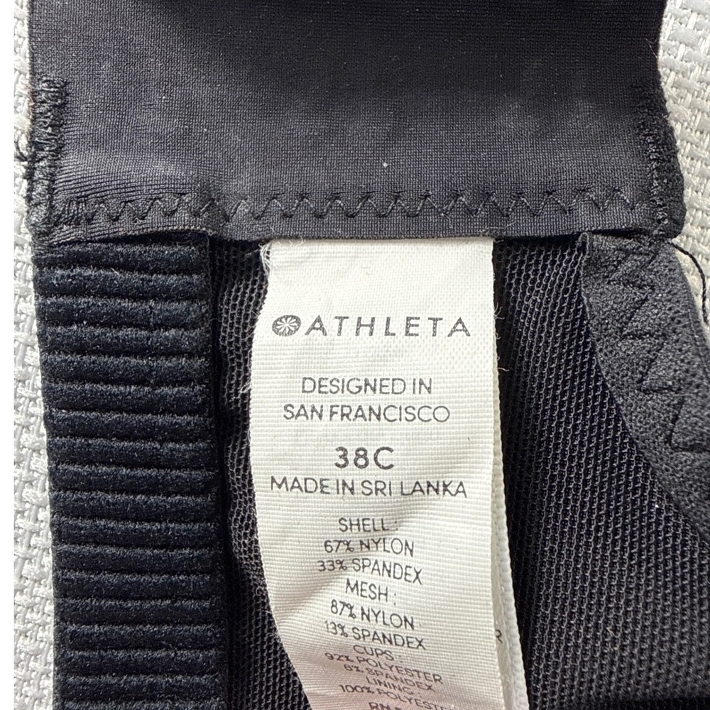 Athleta Black High Impact Molded Cup Convertible Sports Bra 38C - Picture 4 of 6